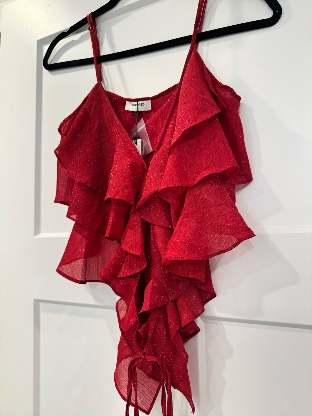 NWT - Rumored Red Ruffle Cami - Picture 3 of 6